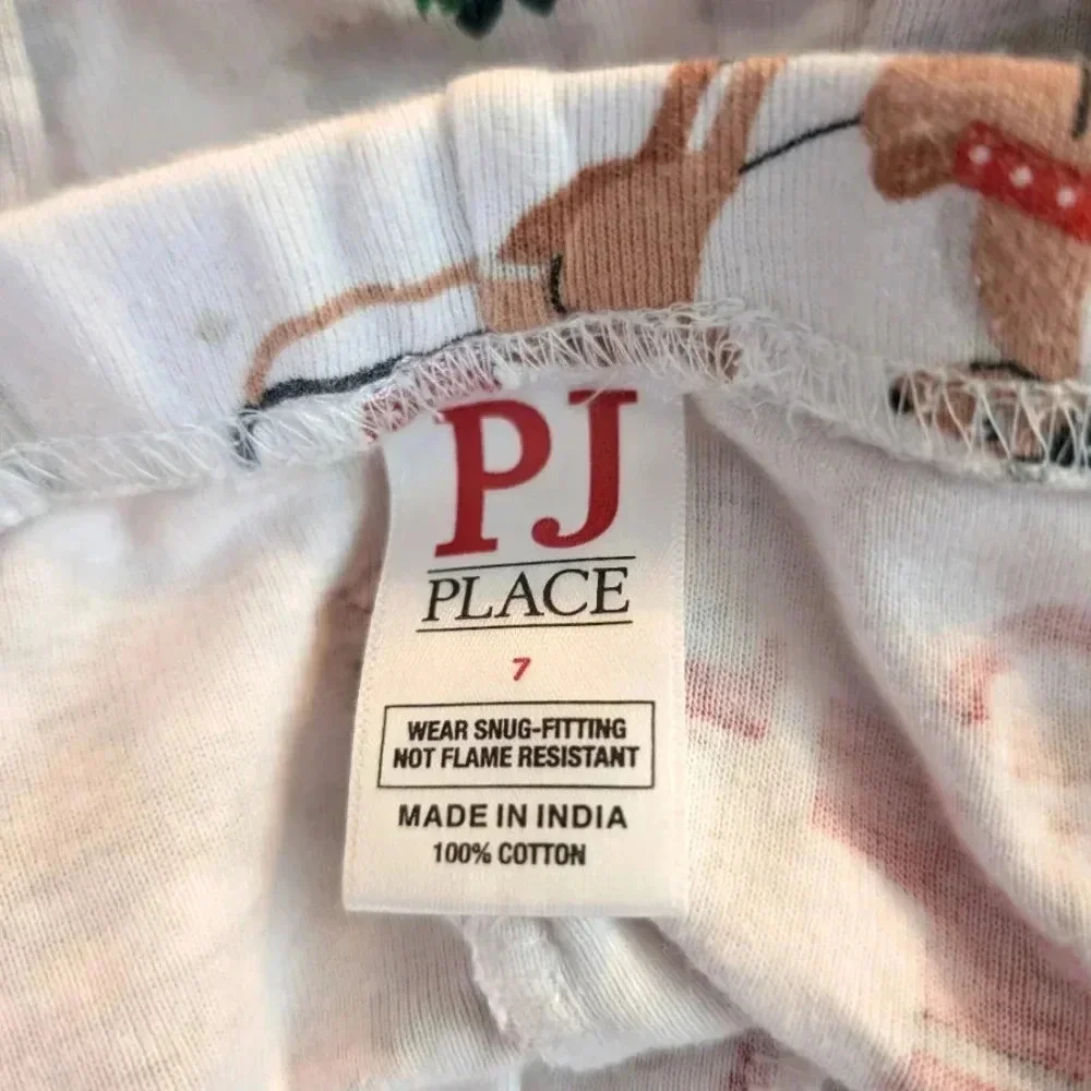 The Children's Place PJ Christmas Soft Girls Pajamas 2 Sets Cotton SZ 7